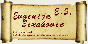 Evgenija Simaković vizit kartica